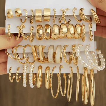 48pcs 24pair C-Shaped Women's Earring Set ✨