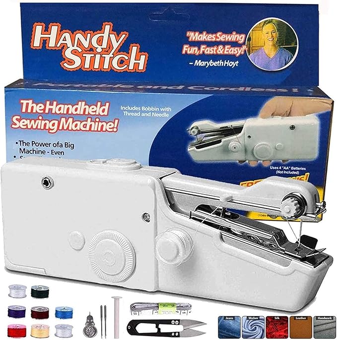 🧵 Handy Stitch Portable Handheld Sewing Machine – Cordless Mini Sewing Machine for Quick Repairs & DIY ✨