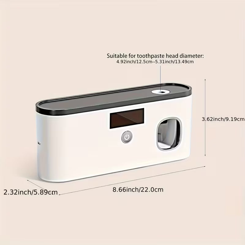 Smart Toothbrush Organizer with Automatic Toothpaste Dispenser