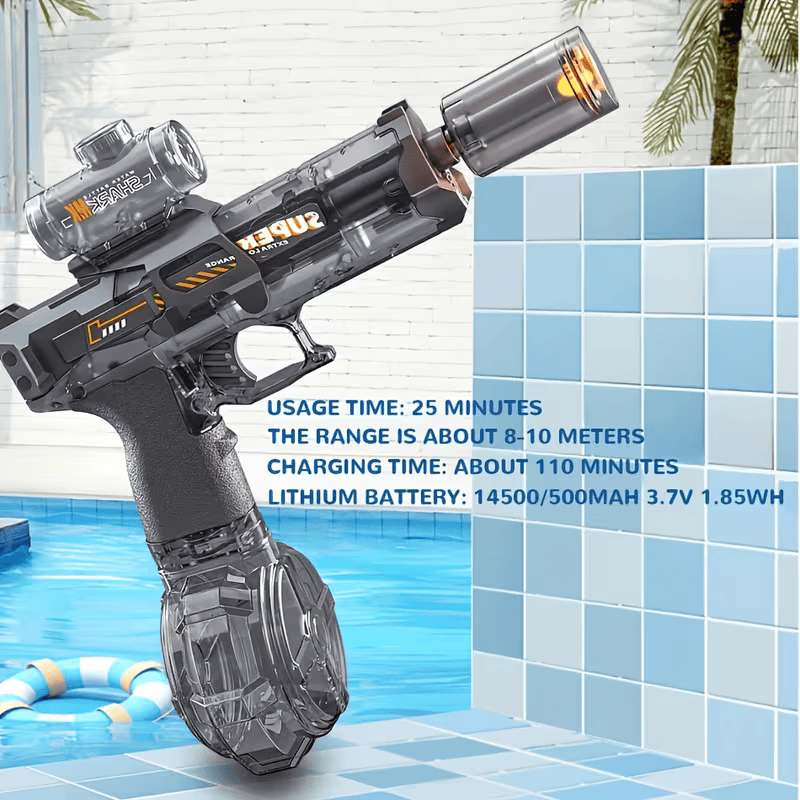 Electric Desert Eagle Water Gun with Flame Light Effect