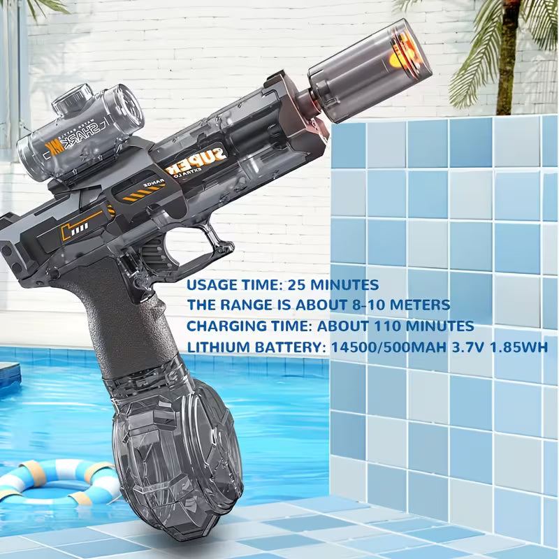 Electric Desert Eagle Water Gun with Flame Light Effect